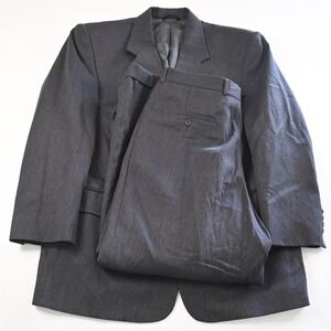 Vtg USA Made 44S 34x29 Gray Wool Mens Jacket Pants Suit